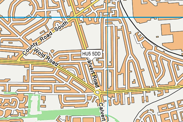 HU5 5DD map - OS VectorMap District (Ordnance Survey)