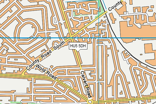 HU5 5DH map - OS VectorMap District (Ordnance Survey)