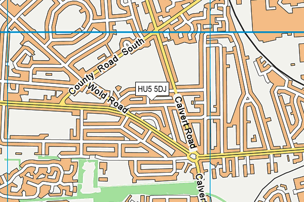 HU5 5DJ map - OS VectorMap District (Ordnance Survey)