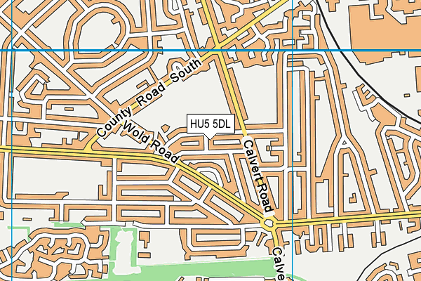 HU5 5DL map - OS VectorMap District (Ordnance Survey)