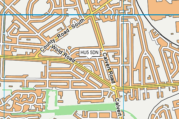 HU5 5DN map - OS VectorMap District (Ordnance Survey)