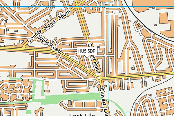 HU5 5DP map - OS VectorMap District (Ordnance Survey)