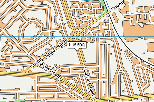 HU5 5DQ map - OS VectorMap District (Ordnance Survey)