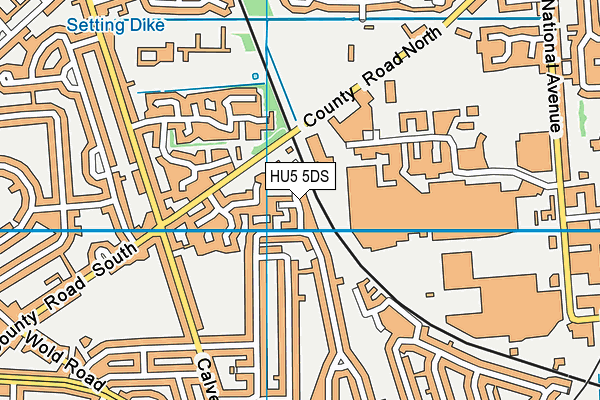 HU5 5DS map - OS VectorMap District (Ordnance Survey)