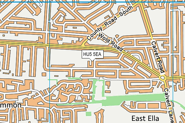 HU5 5EA map - OS VectorMap District (Ordnance Survey)