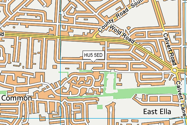 HU5 5ED map - OS VectorMap District (Ordnance Survey)