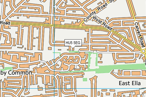 HU5 5EG map - OS VectorMap District (Ordnance Survey)