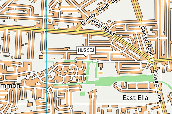 HU5 5EJ map - OS VectorMap District (Ordnance Survey)