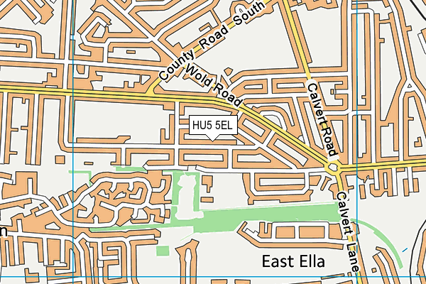HU5 5EL map - OS VectorMap District (Ordnance Survey)