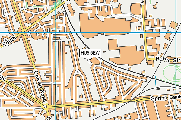 HU5 5EW map - OS VectorMap District (Ordnance Survey)