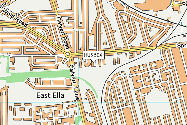 HU5 5EX map - OS VectorMap District (Ordnance Survey)