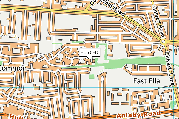 HU5 5FD map - OS VectorMap District (Ordnance Survey)