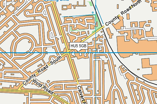 HU5 5GB map - OS VectorMap District (Ordnance Survey)