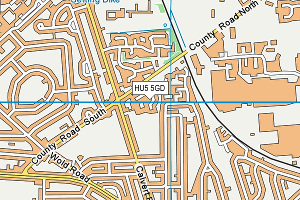 HU5 5GD map - OS VectorMap District (Ordnance Survey)