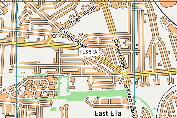 HU5 5HA map - OS VectorMap District (Ordnance Survey)
