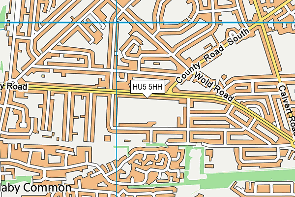 HU5 5HH map - OS VectorMap District (Ordnance Survey)