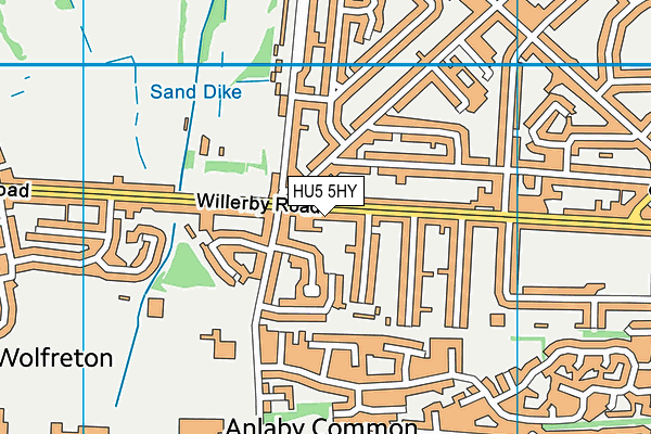 HU5 5HY map - OS VectorMap District (Ordnance Survey)