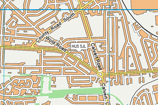 HU5 5JL map - OS VectorMap District (Ordnance Survey)