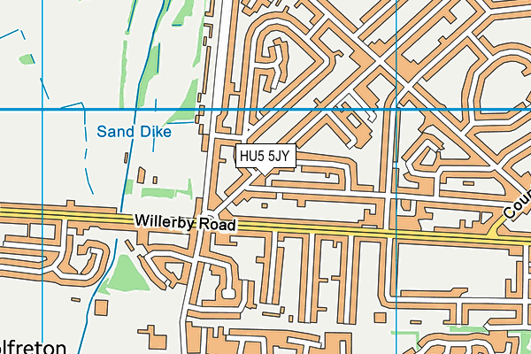 HU5 5JY map - OS VectorMap District (Ordnance Survey)