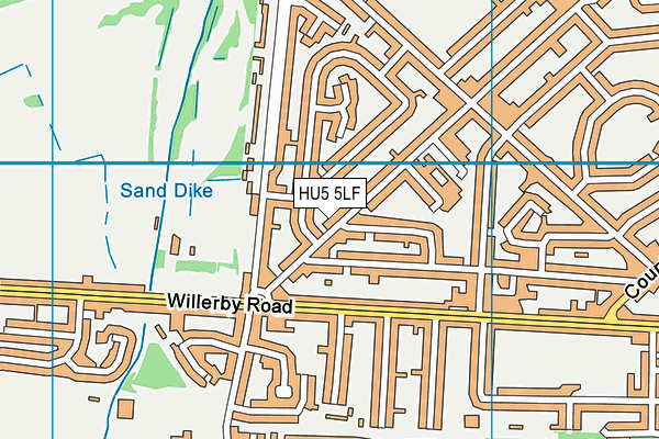HU5 5LF map - OS VectorMap District (Ordnance Survey)