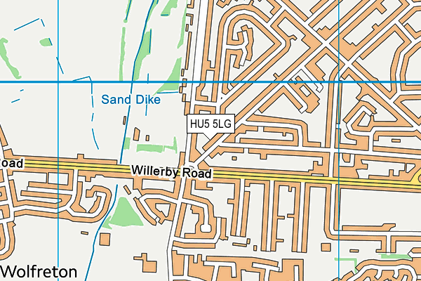 HU5 5LG map - OS VectorMap District (Ordnance Survey)