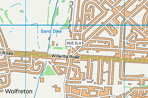 HU5 5LH map - OS VectorMap District (Ordnance Survey)