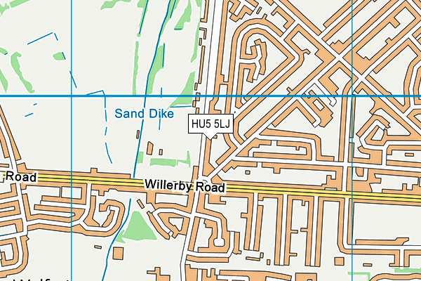 HU5 5LJ map - OS VectorMap District (Ordnance Survey)