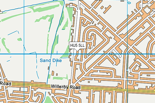 HU5 5LL map - OS VectorMap District (Ordnance Survey)