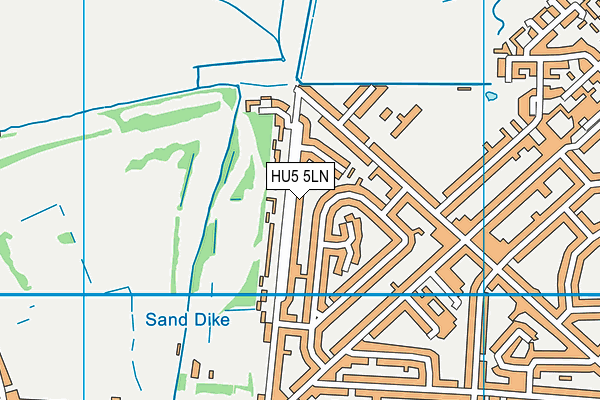 HU5 5LN map - OS VectorMap District (Ordnance Survey)