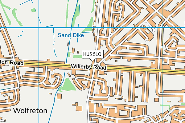 HU5 5LQ map - OS VectorMap District (Ordnance Survey)
