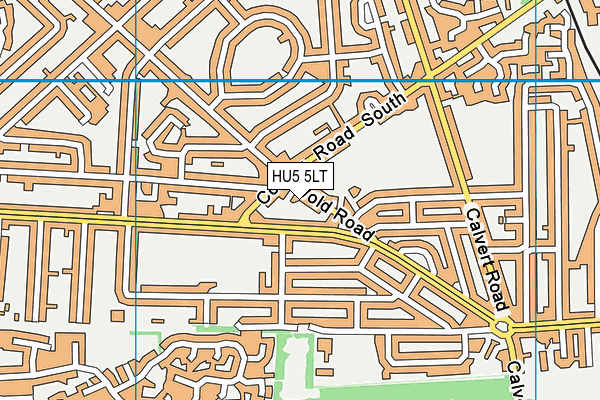 HU5 5LT map - OS VectorMap District (Ordnance Survey)