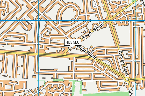 HU5 5LU map - OS VectorMap District (Ordnance Survey)