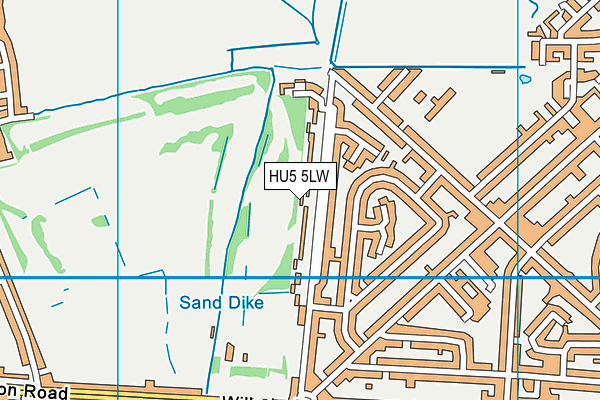 HU5 5LW map - OS VectorMap District (Ordnance Survey)