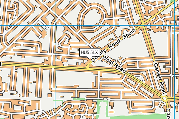HU5 5LX map - OS VectorMap District (Ordnance Survey)