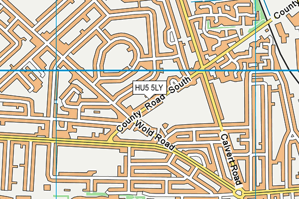 HU5 5LY map - OS VectorMap District (Ordnance Survey)