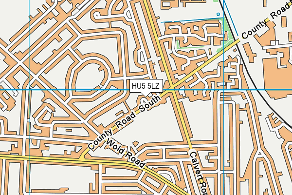 HU5 5LZ map - OS VectorMap District (Ordnance Survey)