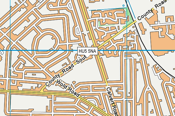 HU5 5NA map - OS VectorMap District (Ordnance Survey)