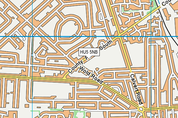 HU5 5NB map - OS VectorMap District (Ordnance Survey)