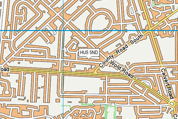 HU5 5ND map - OS VectorMap District (Ordnance Survey)