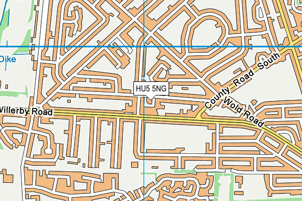 HU5 5NG map - OS VectorMap District (Ordnance Survey)