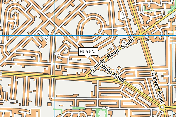 HU5 5NJ map - OS VectorMap District (Ordnance Survey)