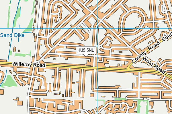 HU5 5NU map - OS VectorMap District (Ordnance Survey)