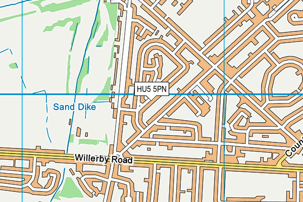 HU5 5PN map - OS VectorMap District (Ordnance Survey)