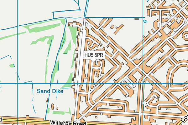 HU5 5PR map - OS VectorMap District (Ordnance Survey)