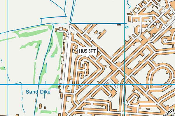 HU5 5PT map - OS VectorMap District (Ordnance Survey)