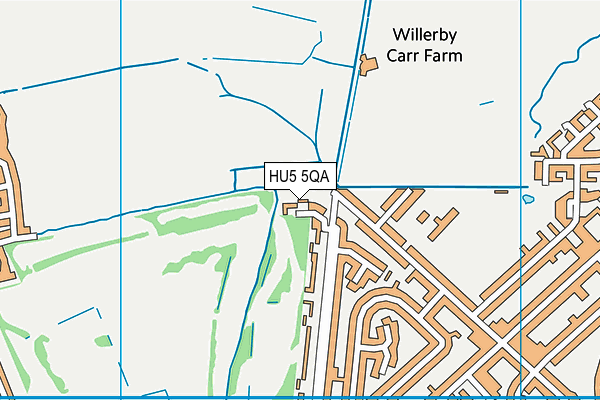 HU5 5QA map - OS VectorMap District (Ordnance Survey)