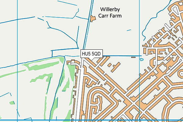 HU5 5QD map - OS VectorMap District (Ordnance Survey)