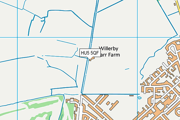 HU5 5QF map - OS VectorMap District (Ordnance Survey)