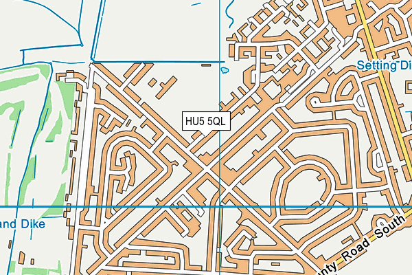 HU5 5QL map - OS VectorMap District (Ordnance Survey)