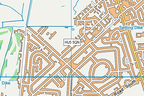 HU5 5QN map - OS VectorMap District (Ordnance Survey)